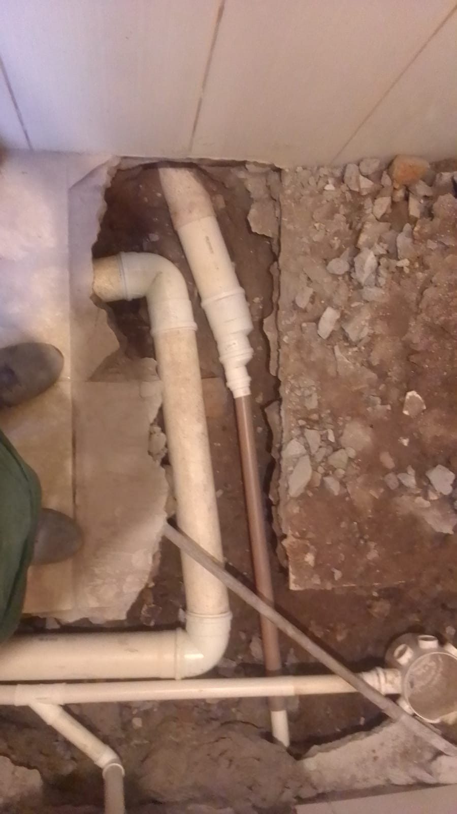 Rede de tubulação hidráulica em reforma